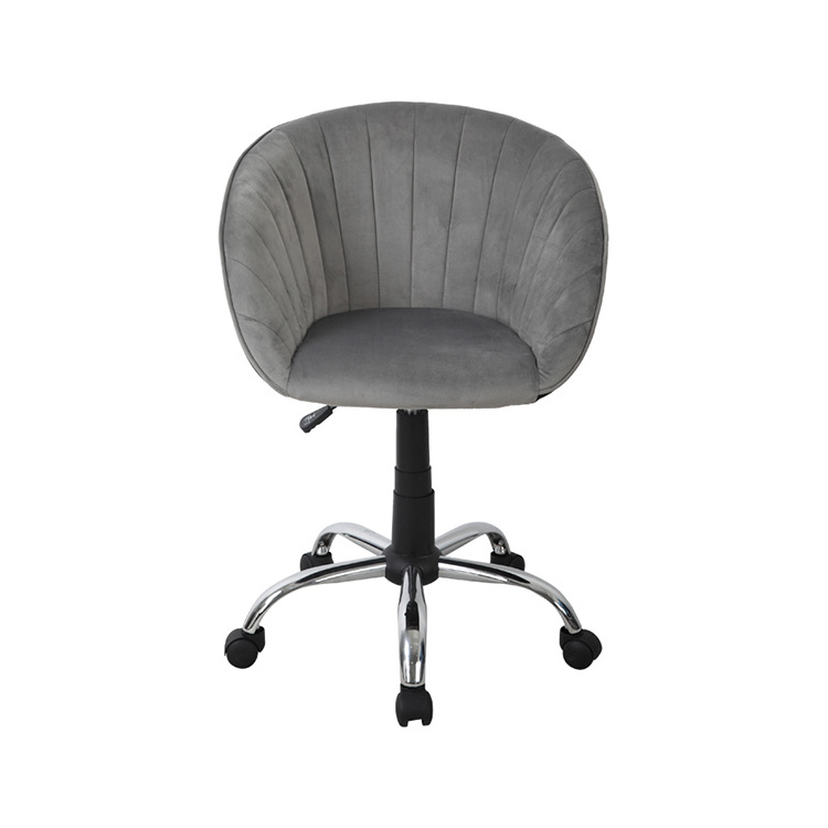 Promotion Commercial Office Furniture Modern Ergonomic Velvet Rotating Office Chair With Wheels