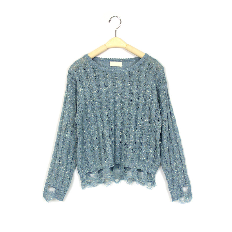 Spring Style Empty Design Women's sweater Crochet women's sweater Cool hollow out women's pullover