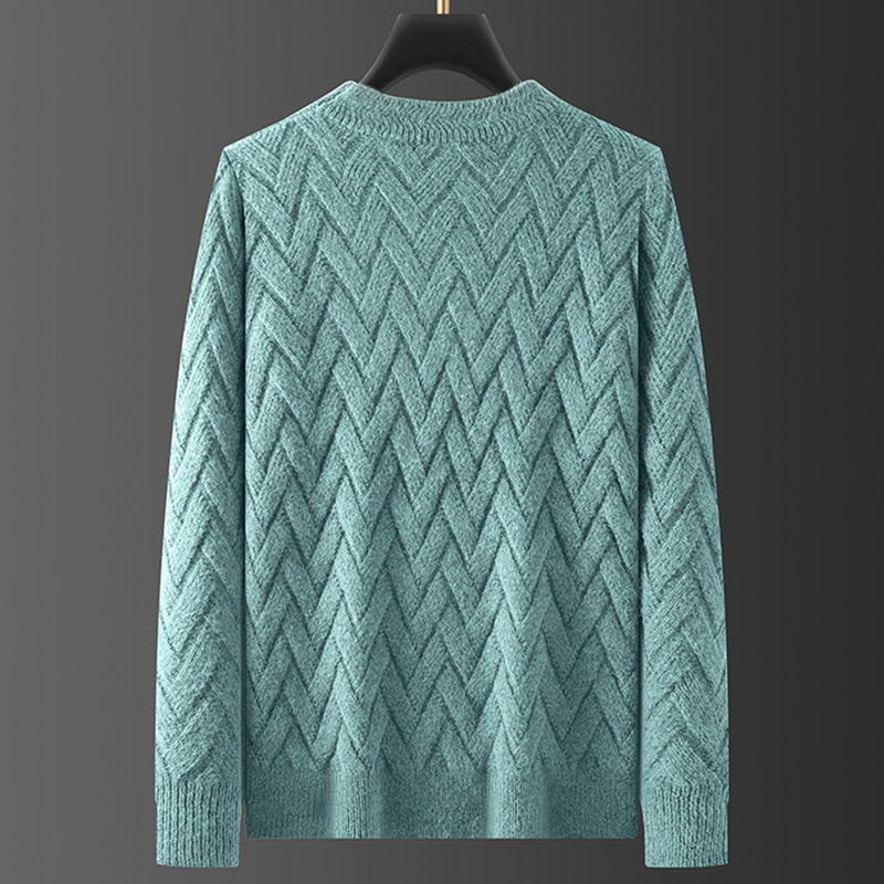 Luxury Classically Comfy Cable Knit Tops Pullover Men's Sweaters Geometric Jacquard Knitwear Sweater Winter