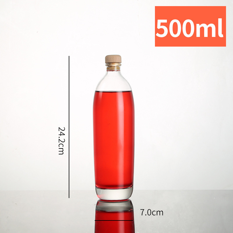 hot-selling clear frosted glass exotic liquor bottles vodka bottle for liquor