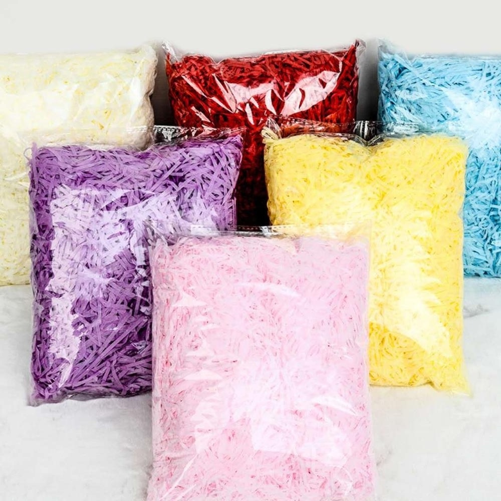 Nice color baled shredded confetti crinkle paper for packaging