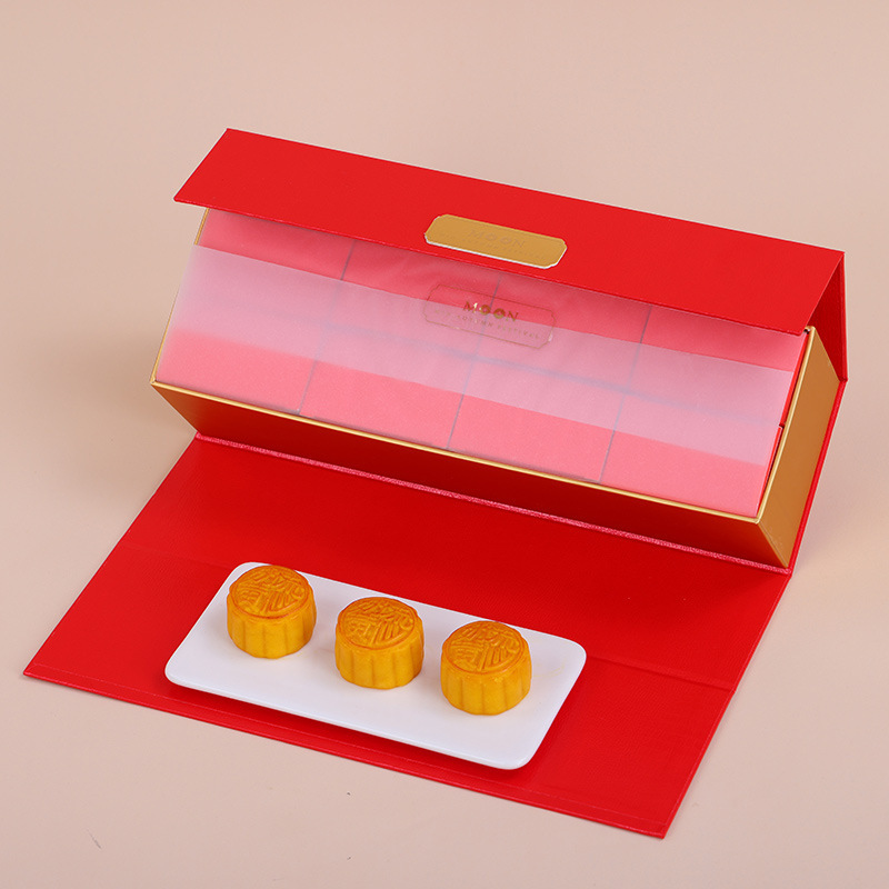 Luxury Customize Wig Box Packaging Moon Cake Gift Box caja para pastel with Metallic Hand