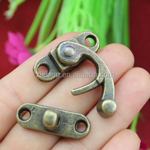 Wooden Box Zinc Alloy oxhorn Lock Clasp Catches Latches