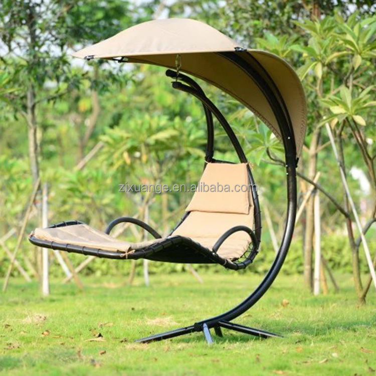 Factory Chaise Lounger Arc Stand Air Porch Swing Hammock Chair With Canopy for Outdoor