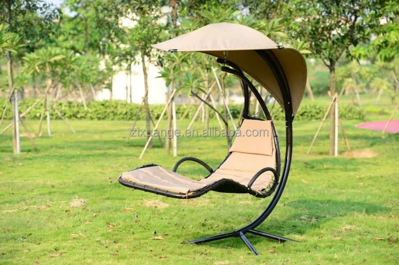 Factory Chaise Lounger Arc Stand Air Porch Swing Hammock Chair With Canopy for Outdoor