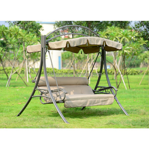 hot selling outdoor chair 3 person seat  Beach Patio Rocking swing chair garden chair set Garden Swing Sets