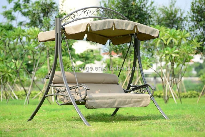 hot selling outdoor chair 3 person seat  Beach Patio Rocking swing chair garden chair set Garden Swing Sets