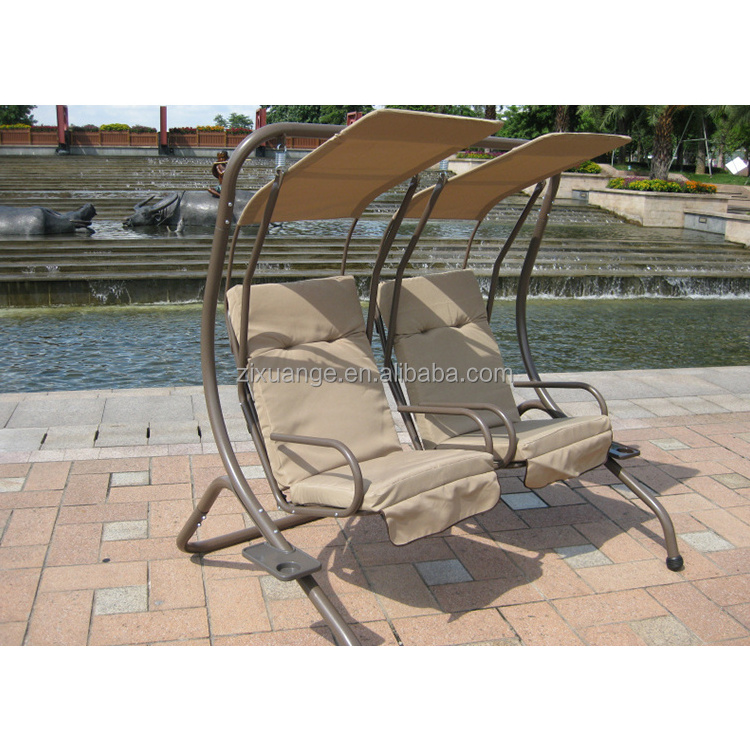 Comfortable Design Outdoor Park Garden Canopy Double Swing Chair 2 seater patio swings