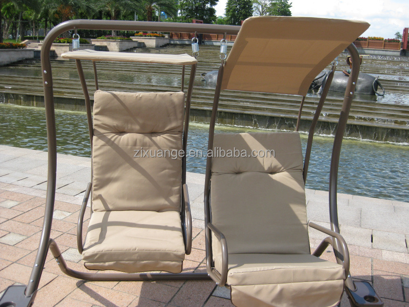 Comfortable Design Outdoor Park Garden Canopy Double Swing Chair 2 seater patio swings