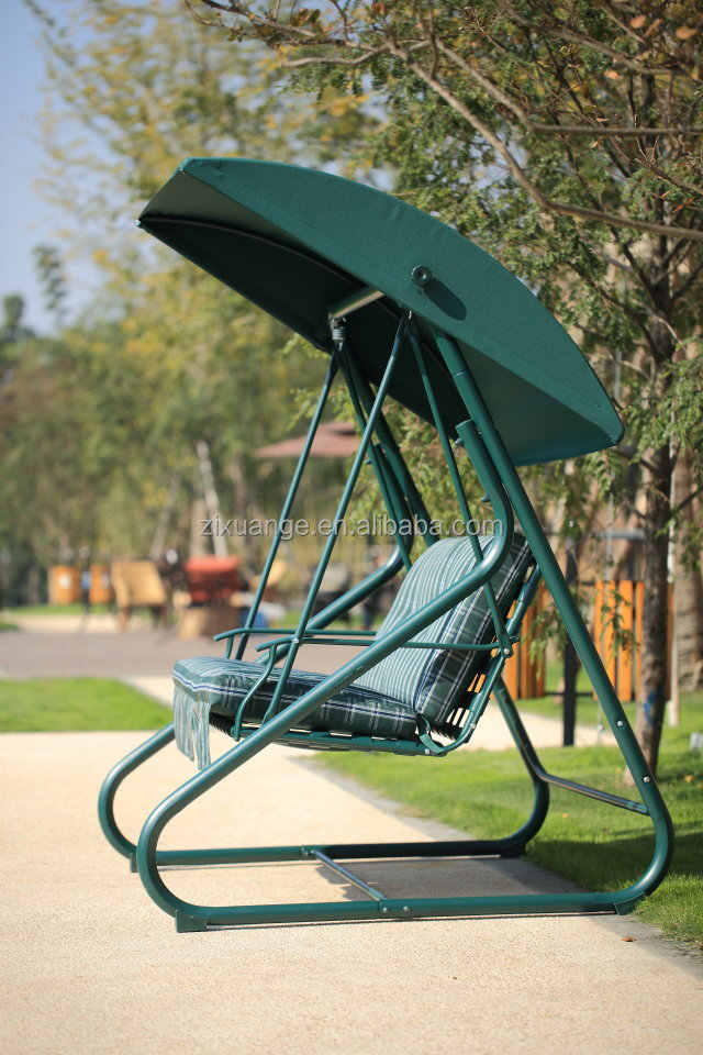 New Design Outdoor Two Seat Covered Swings Patio Chair Iron Hanging Garden Patio Garden Swing With Cover patio swings