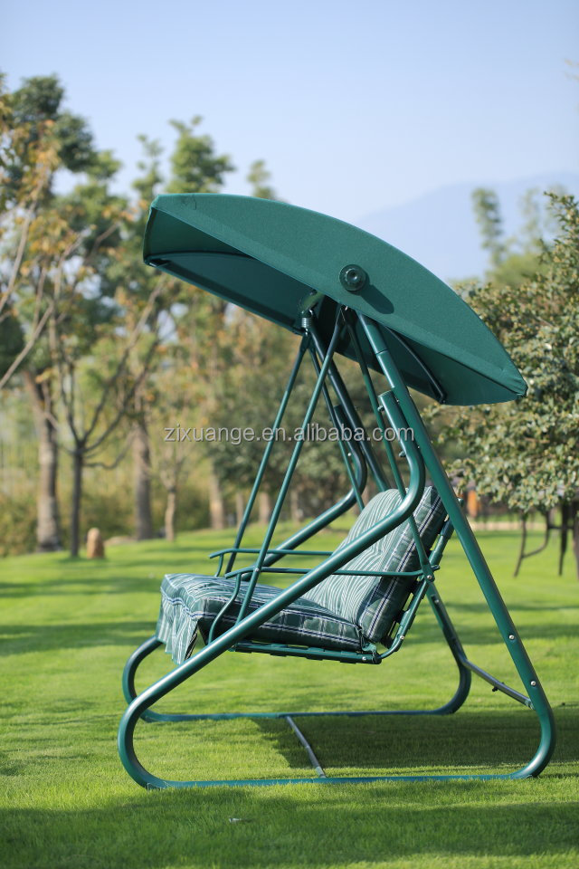 New Design Outdoor Two Seat Covered Swings Patio Chair Iron Hanging Garden Patio Garden Swing With Cover patio swings