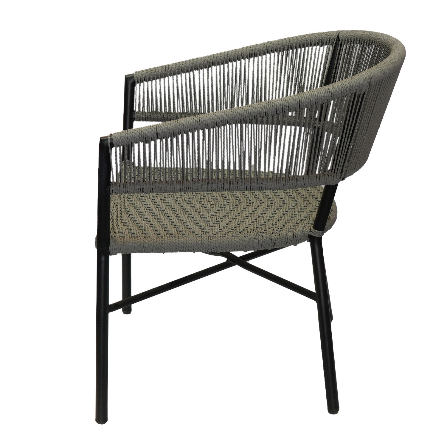 Cafe Bistro Retro Aluminum Flower Restaurant patio Rattan Chair Garden Chair Sofa Seat bistro rattan chair outdoor furniture