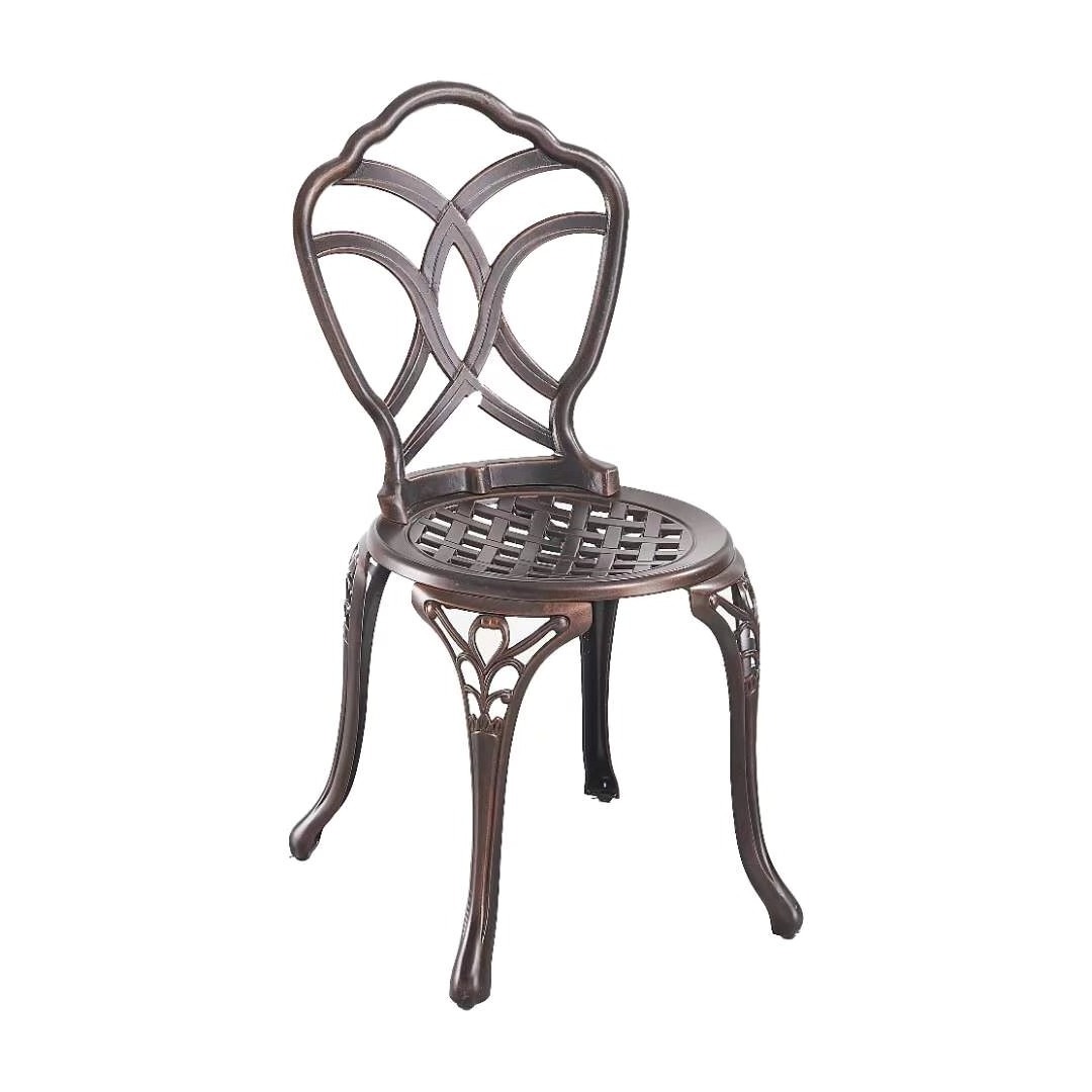 hot sale Bistro Sets Metal Patio Chair Set Furniture Cast Antique Outdoor Aluminum Garden Patio hotel top Table and Chair Set