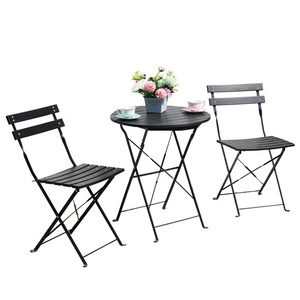 Outdoor furniture patio Modern Metal ps Wooden Leisure Picnic plastic wood Folding tables and chairs bistro sets garden sets