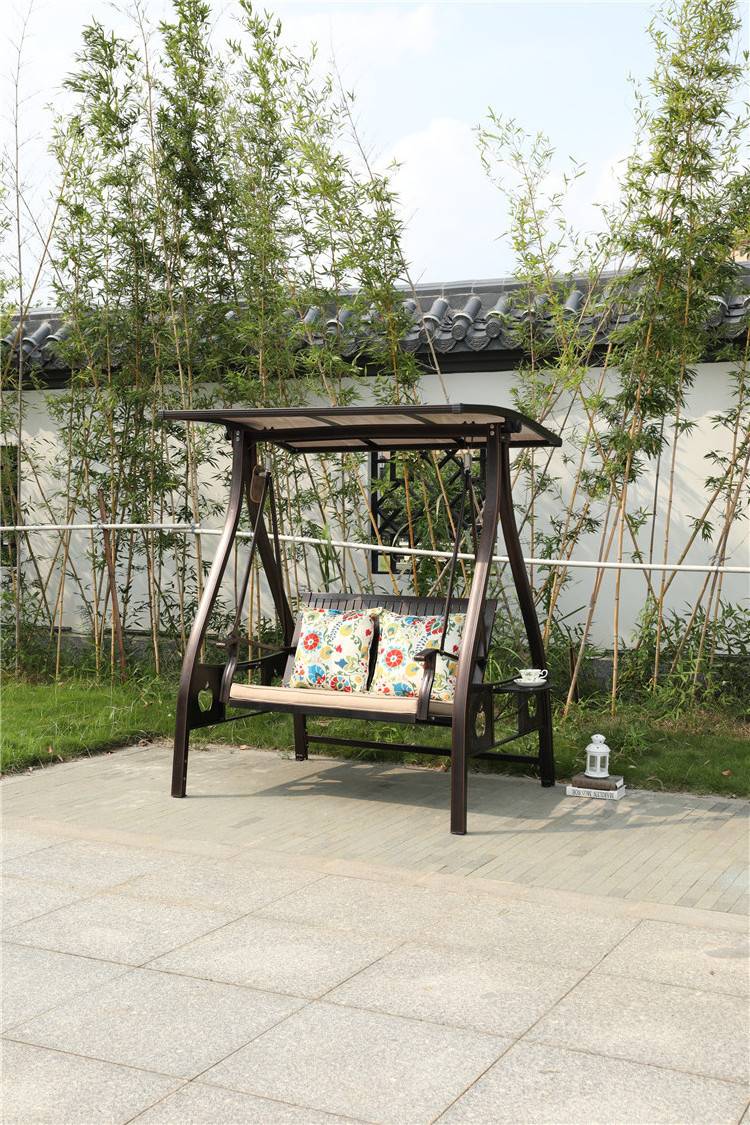 Hot Sell Fashion Factory direct double swing Indoor balcony adult hammock Cast aluminum swing chair hanging basket garden seat