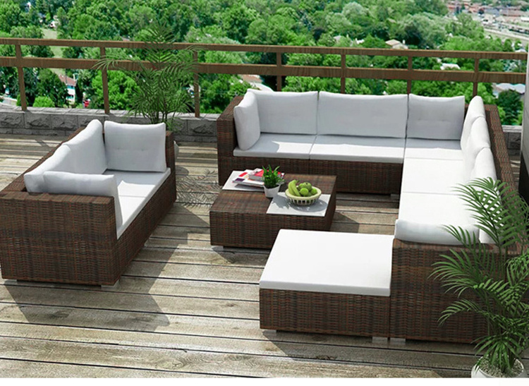 Wholesale project custom garden plastic outdoor synthetic Outdoor Garden Wicker Patio rattan sofa Furniture Rattan Chair