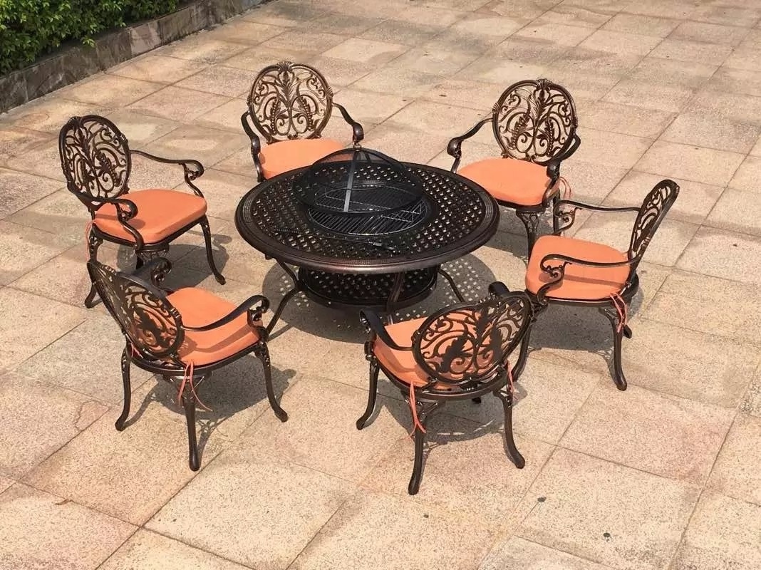 Furniture metal cast iron Cast Aluminum bistro set outdoor garden furniture sets outdoor bistro set