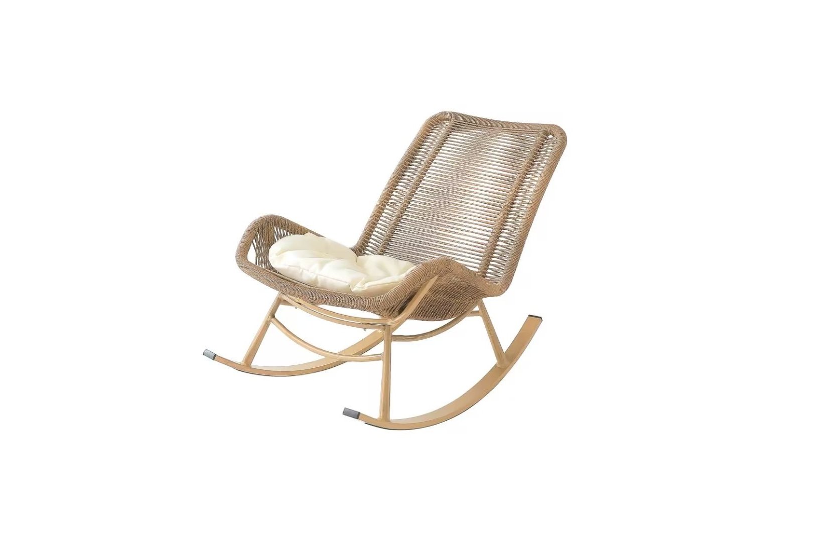 Hight Quality Patio garden Leisure Recliner PE Rattan Wicker Rocking Chair Hotel Bedroom Hanging Chair Rocking Chair