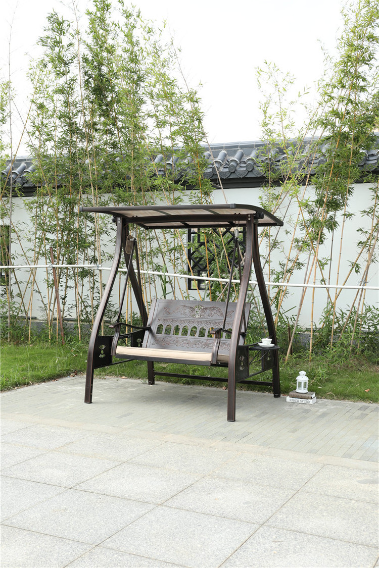 Hot Sell Fashion Factory direct double swing Indoor balcony adult hammock Cast aluminum swing chair hanging basket garden seat