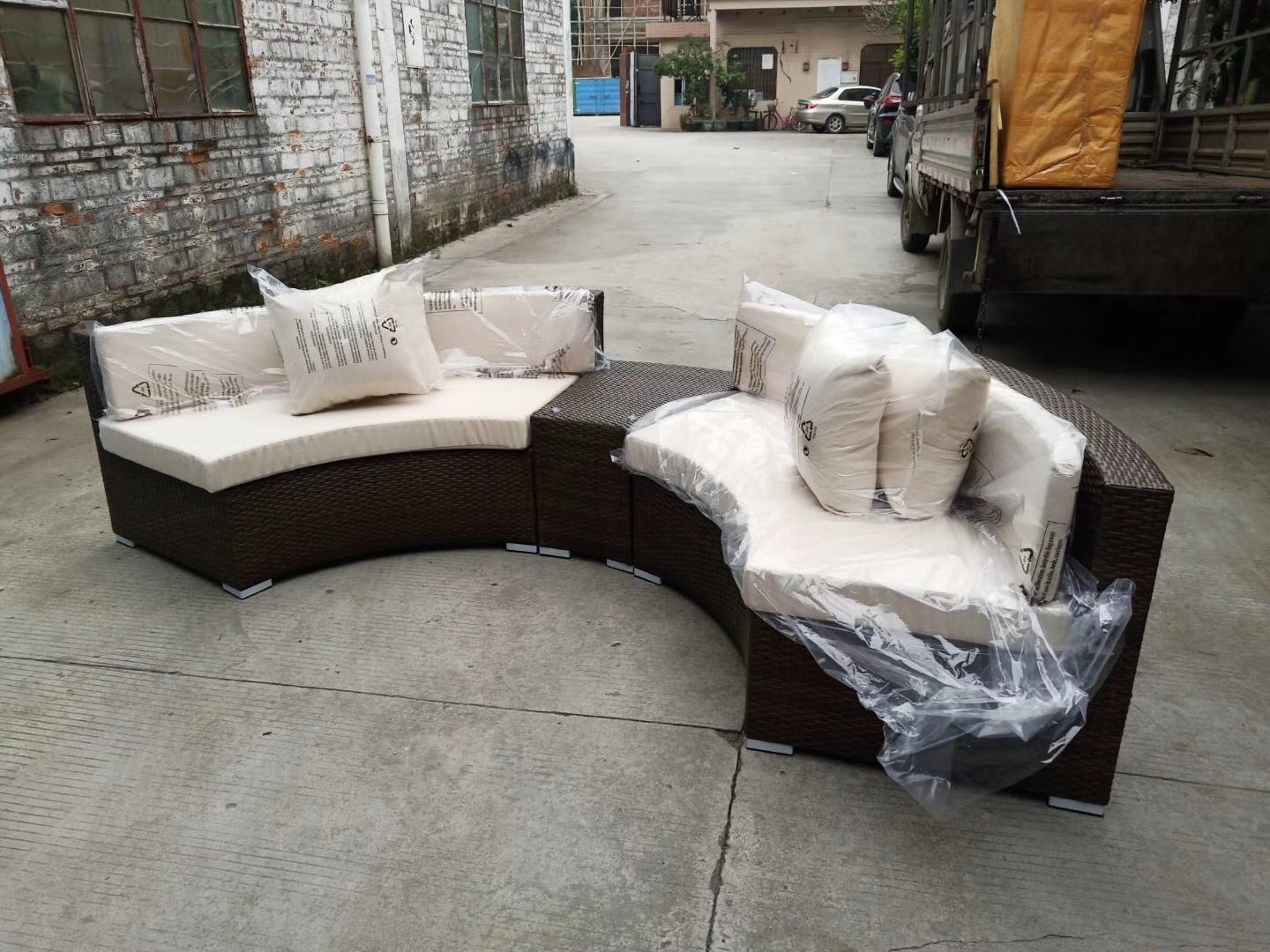 Competitive Price High Quality Deep Seating Corner Sofa Set - Luxury Wood Outdoor Furniture Setting - Vietnam Furniture