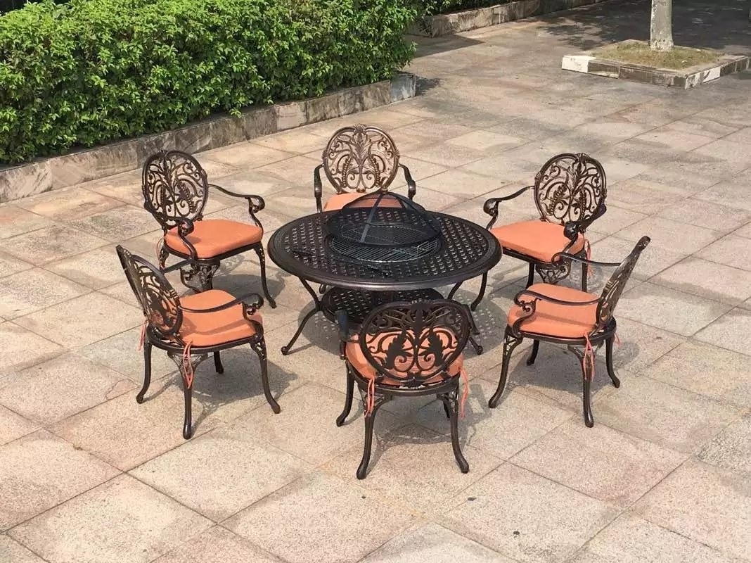 Furniture metal cast iron Cast Aluminum bistro set outdoor garden furniture sets outdoor bistro set