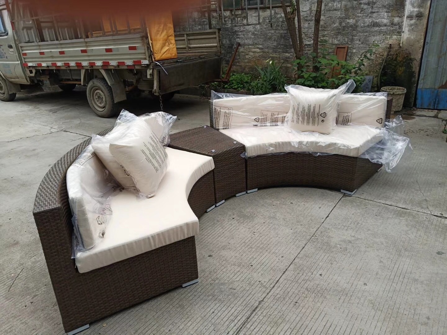 Competitive Price High Quality Deep Seating Corner Sofa Set - Luxury Wood Outdoor Furniture Setting - Vietnam Furniture