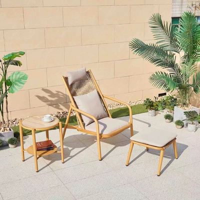 Outdoor balcony leisure rattan chair modern simple living room sofa single rattan woven Nordic couch