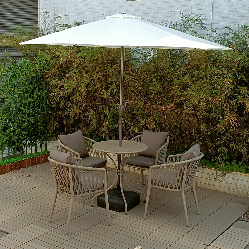 Occasional patio outdoor dining chair furniture with gray Garden Chair Manufacture Rope Weaving Garden Woven Rope Patio Chair