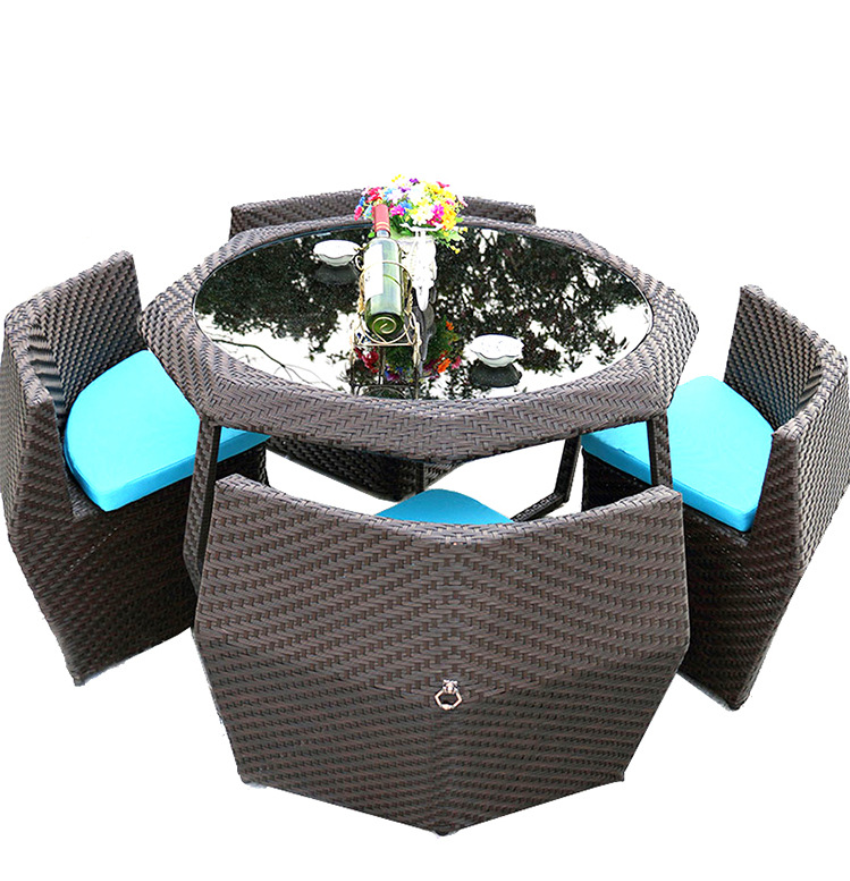 Outdoor Rattan Table And Chairs Sets Rattan Dining Chair Table Garden 4 Seater Wicker Patio Outdoor Furniture Garden Set