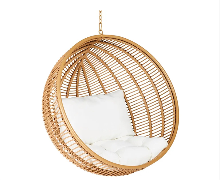 outdoor rattan wicker Single Seat egg swing chair Round Hammock patio balcony hanging chair Garden Set patio garden chair set