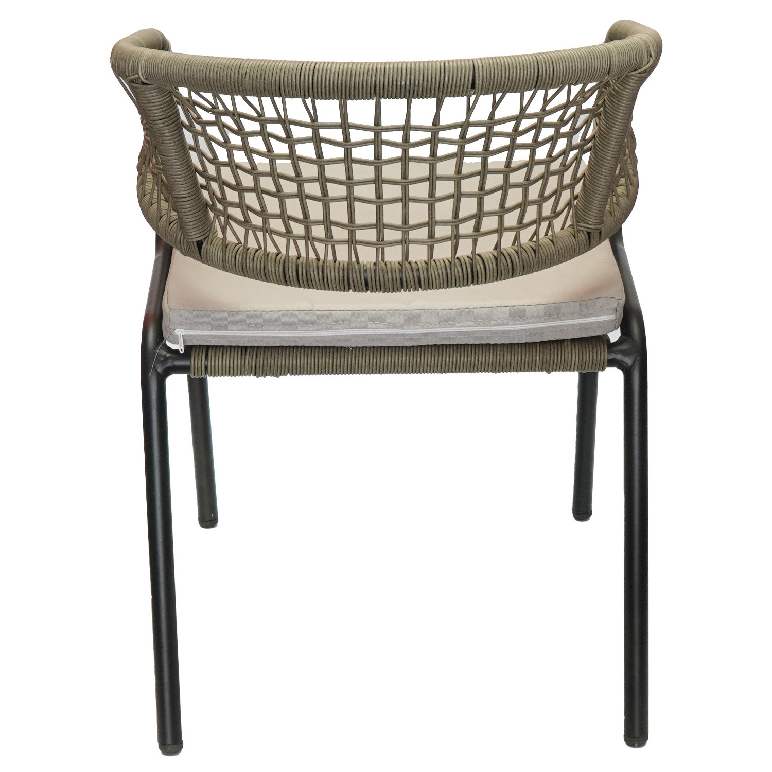 Cheap black pe woven wicker rattan dining arm Modern Outdoor Furniture Garden Hotel Restaurant Stackable Dining Rope Chair