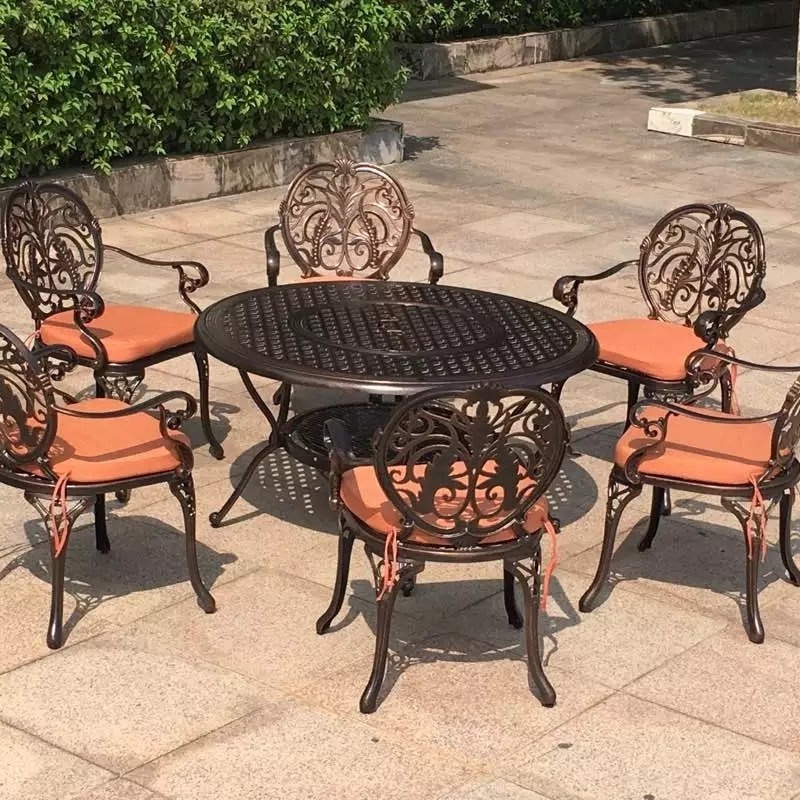 Furniture metal cast iron Cast Aluminum bistro set outdoor garden furniture sets outdoor bistro set