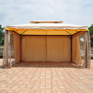 Soft Top Outdoor Patio Gazebo Tent Garden Canopy Customized Logo Home Courtyard Using Waterproof Sunshade Roma Gazebo Canopy