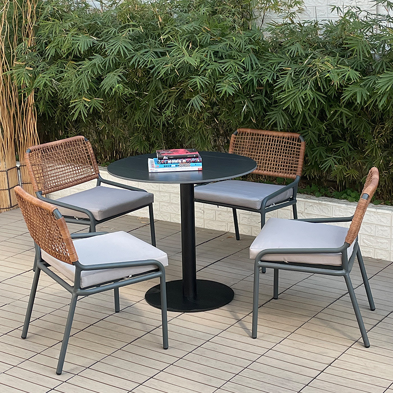 hot selling patio wicker outdoor furniture ratan sofa chairs rattan strips garden furniture for porch aluminum dining table set