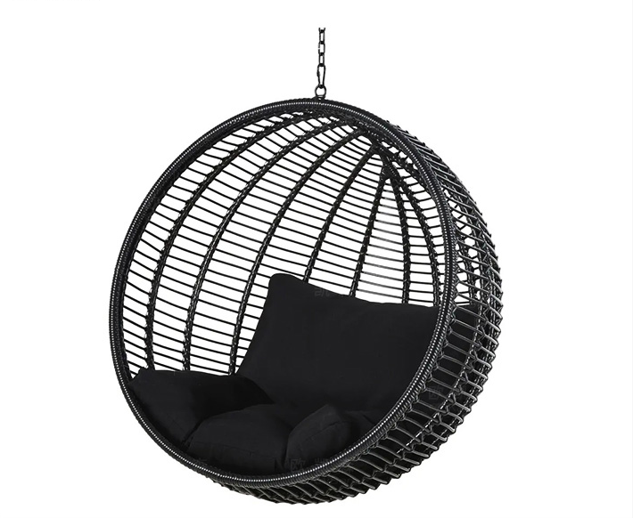 outdoor rattan wicker Single Seat egg swing chair Round Hammock patio balcony hanging chair Garden Set patio garden chair set