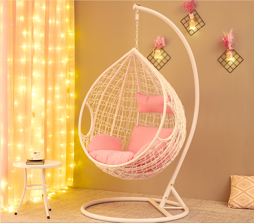 outdoor garden rattan wicker double seat Water drop shaped Rocking chair  egg swing chair hanging chair patio swings