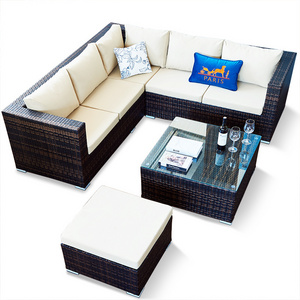 Competitive Price High Quality Deep Seating Corner Sofa Set - Luxury Wood Outdoor Furniture Setting - Vietnam Furniture