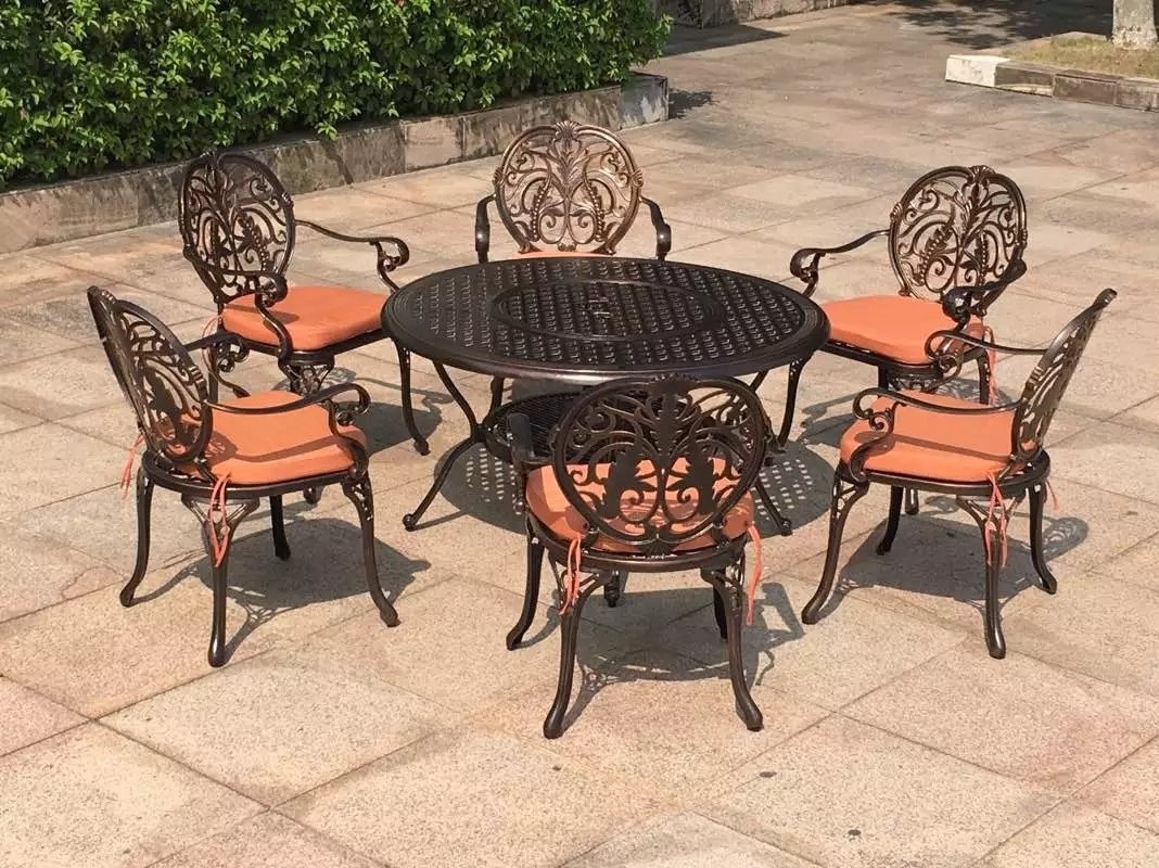 Furniture metal cast iron Cast Aluminum bistro set outdoor garden furniture sets outdoor bistro set