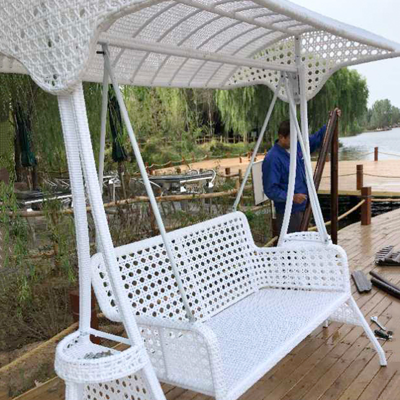 Outdoor furniture rattan chair and swing 2 seater Egg Hanging chair Hotel Living Room Garden Patio indoor patio swings