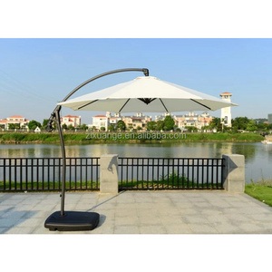 Outdoor furniture Patio Cantilever Offset Umbrella with 360 DBeach Umbrella Sun Plain Umbrella Aluminum Frame Sun Garden Parasol