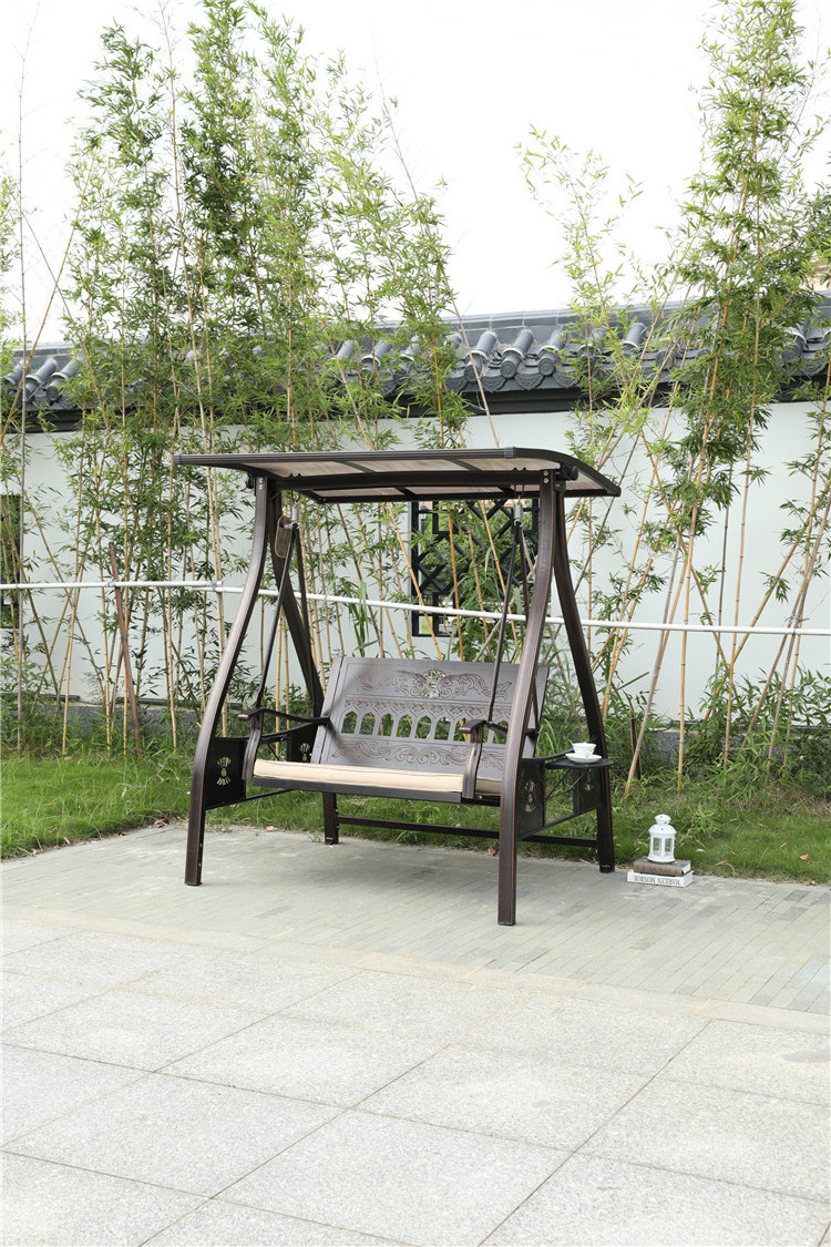 Hot Sell Fashion Factory direct double swing Indoor balcony adult hammock Cast aluminum swing chair hanging basket garden seat