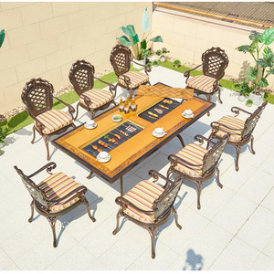 outdoor furniture patio BBQ cast aluminum chair and table beach furniture dining sets dining Patio bistro set garden chair set