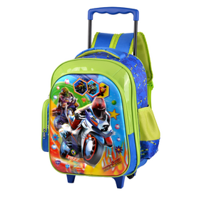 2024 Latest Design 5D Cartoon Trolley Luggage Bag for Kids Hot Sale PVC Material with Wheels and USB Features for School Use