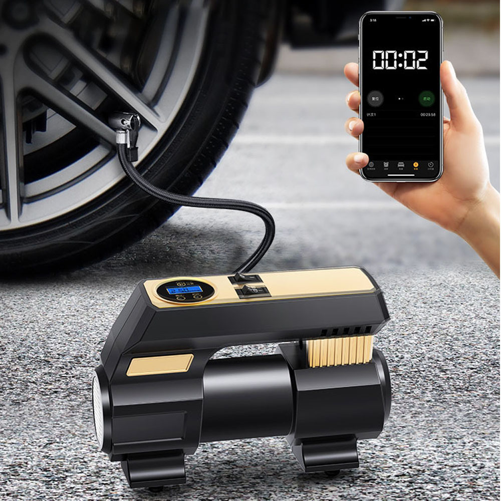 12V Portable Mini Electric Bike Bicycle Car Pump Tire Gauge Air Pump Inflator with Tire Pressure Gauge