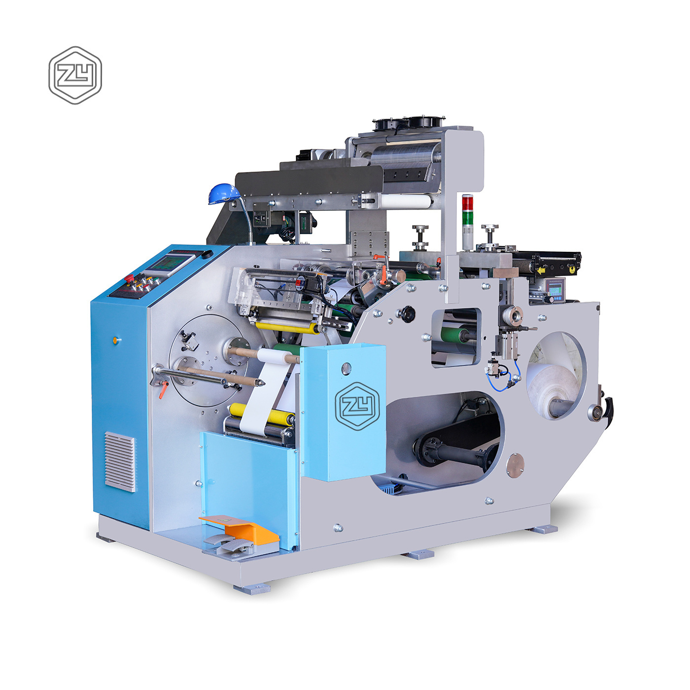 DES320G NO GLUE High Quality Slitting Rotary Kiss Die Cutting Machine Automatic Cutting With Turret Rewinder