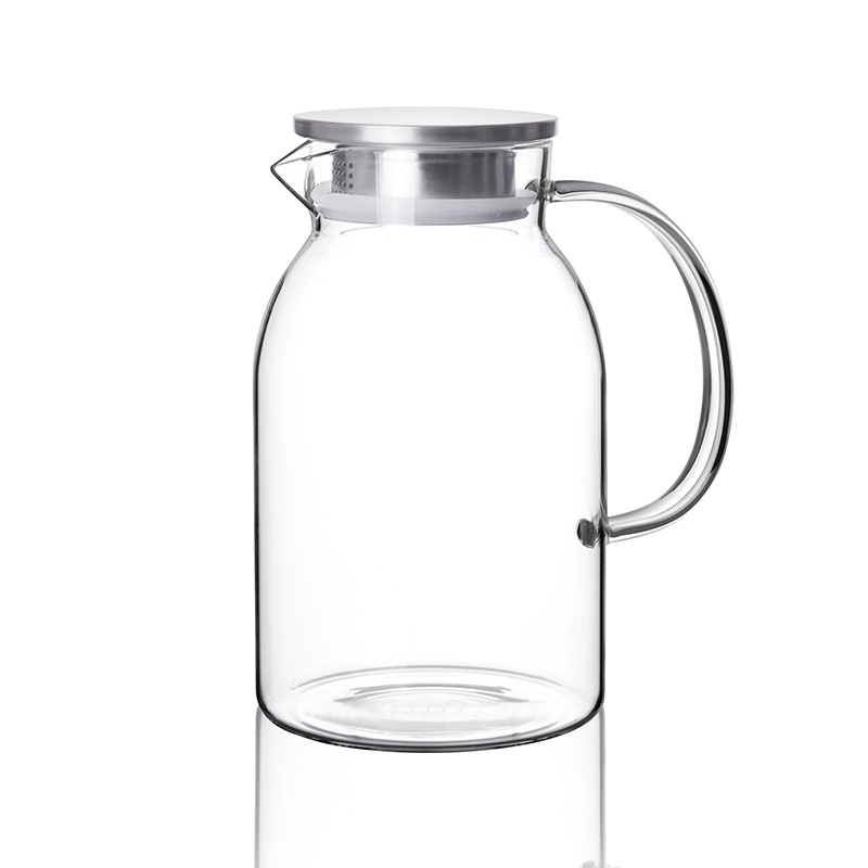 1500ml 1700ml Glass cold water kettle borosilicate glass pitcher drinking water jug