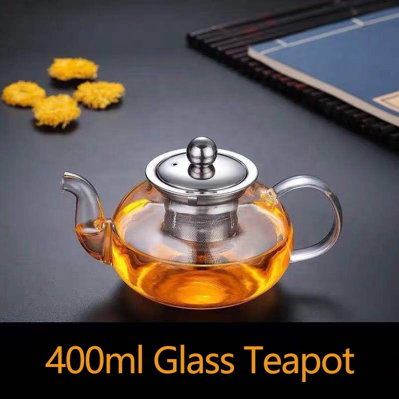 Simple Style Glass Teapot with Filter Custom Glass Tea Pot with fringe