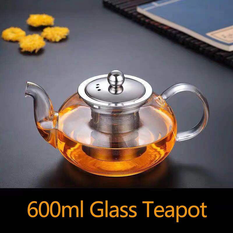 Simple Style Glass Teapot with Filter Custom Glass Tea Pot with fringe