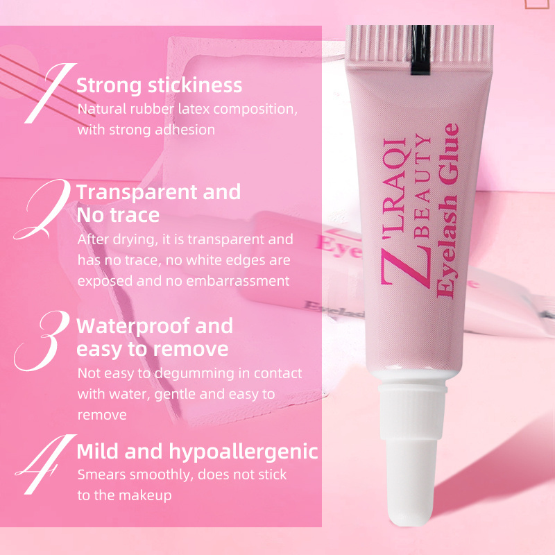 Eyelash Glue Lash Glue Clear False Eyelash Glue Suitable for Sensitive Eyes Latex Free Waterproof Strong Hold