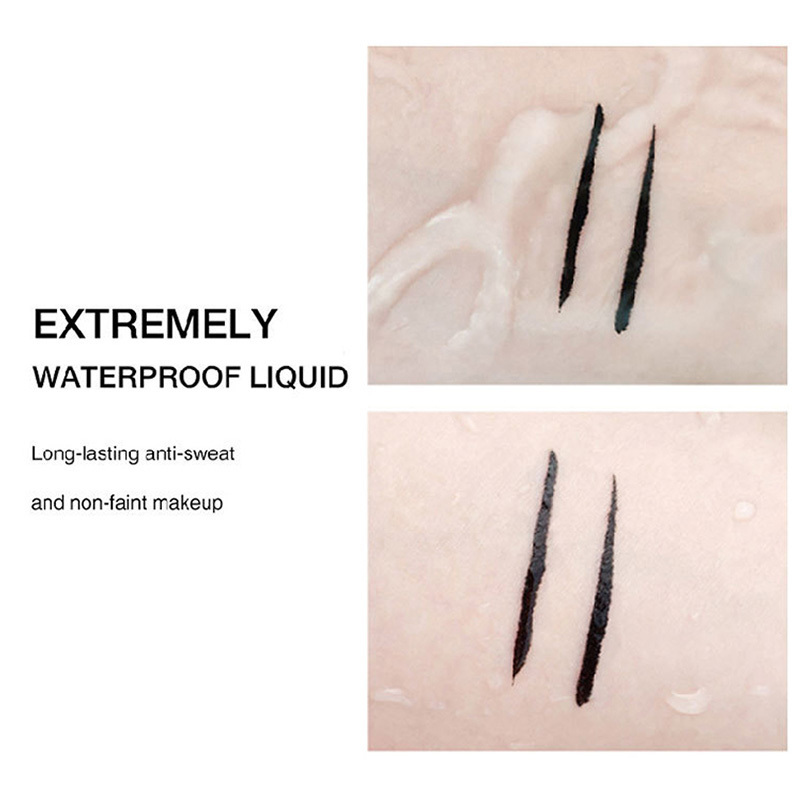 Double Head 2 In 1 Waterproof Waterproof Winged Eyeliner Stamp Silicone Super Thin Black Duel End Cosmetic Seal Eyeliner Pen